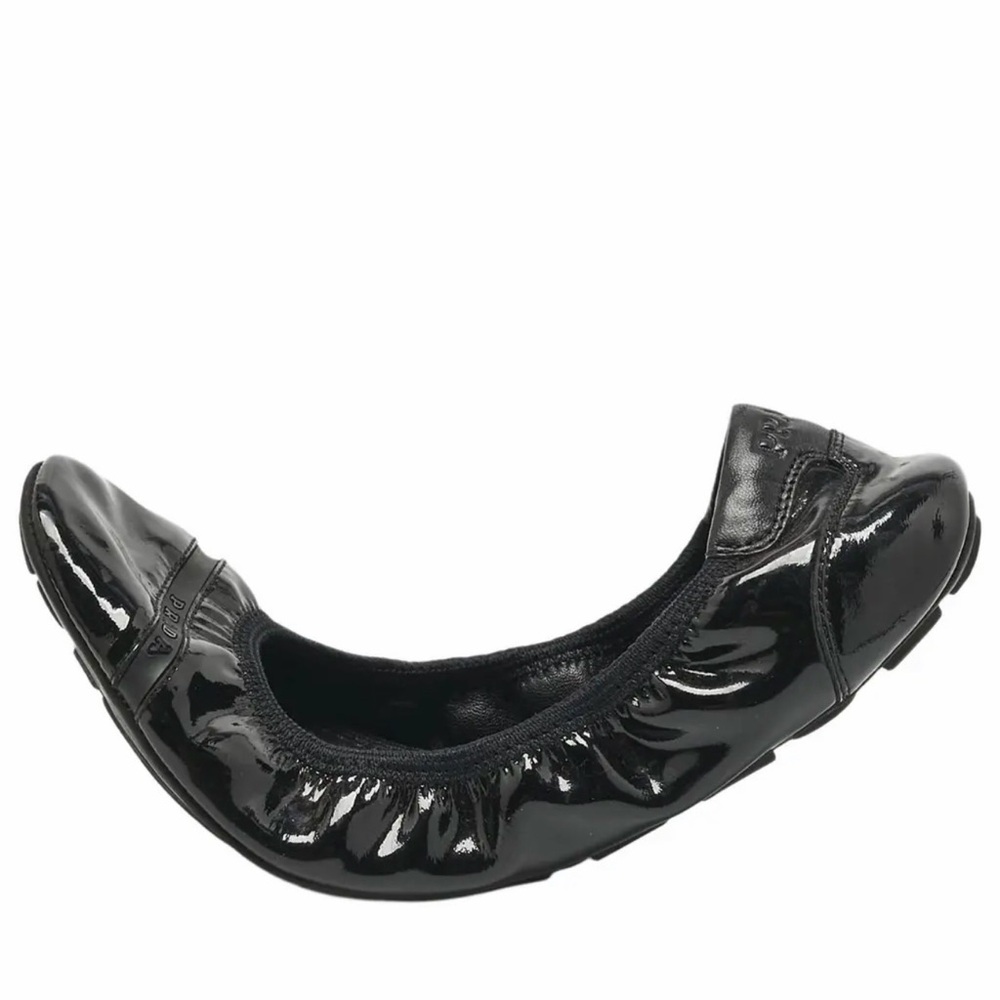 Prada Women's Black Patent Leather Flats - image 3